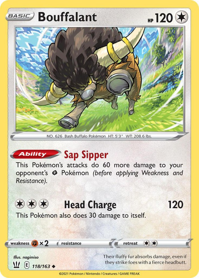 Carte Pokémon: Bouffalant [Frison]