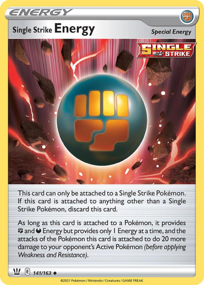 Carte Pokémon: Single Strike Energy [Énergie Poing Final]