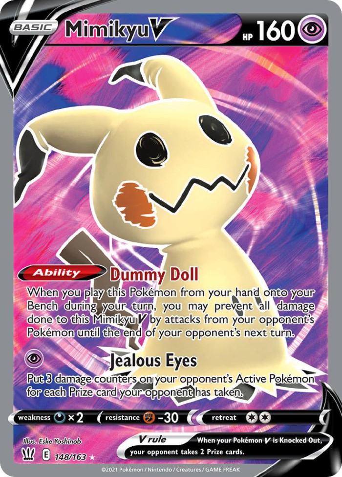 Carte Pokémon: Mimikyu V [Mimiqui V]