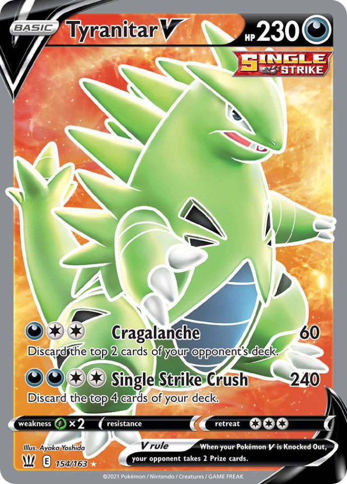 Carte Pokémon: Tyranitar V [Tyranocif V]