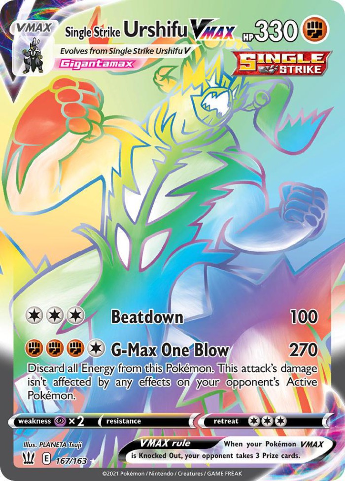 Carte Pokémon: Single Strike Urshifu VMAX [Shifours Poing Final VMAX]