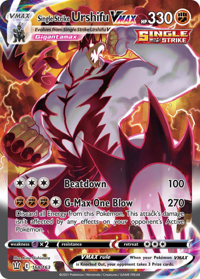 Carte Pokémon: Single Strike Urshifu VMAX [Shifours Poing Final VMAX]