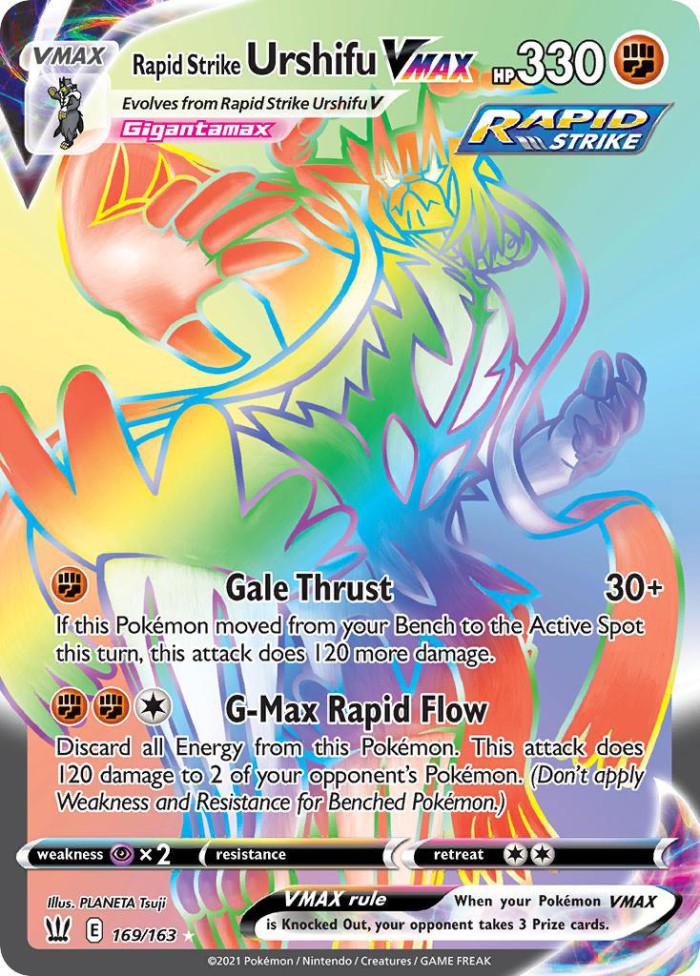 Carte Pokémon: Rapid Strike Urshifu VMAX [Shifours  Mille Poings VMAX]