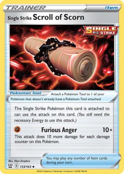 Carte Pokémon: Single Strike Scroll of Scorn