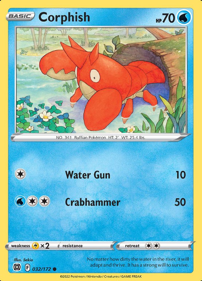 Carte Pokémon: Corphish [Écrapince]