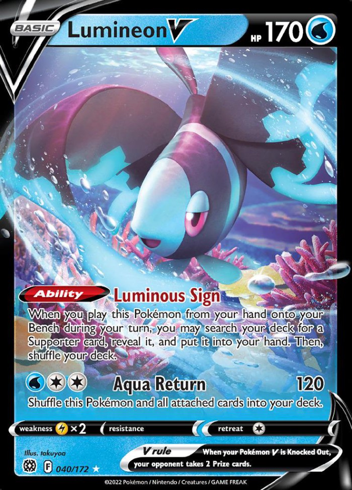 Carte Pokémon: Lumineon V [Luminéon V]