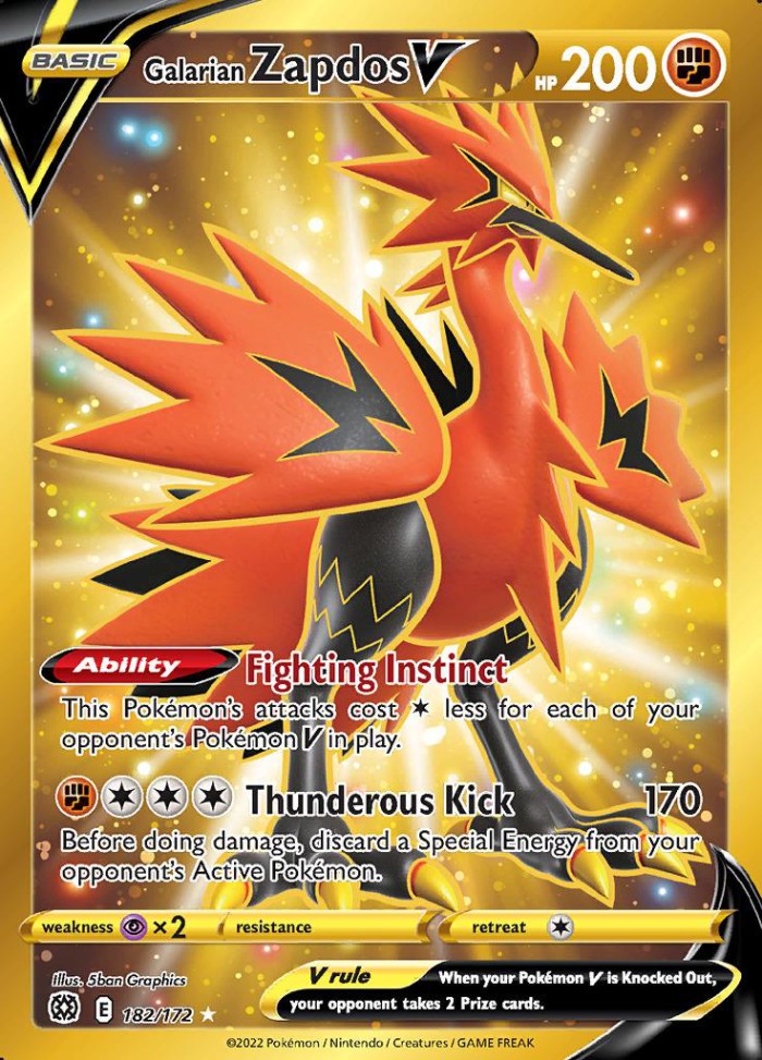 Carte Pokémon: Galarian Zapdos V [Électhor de Galar V]