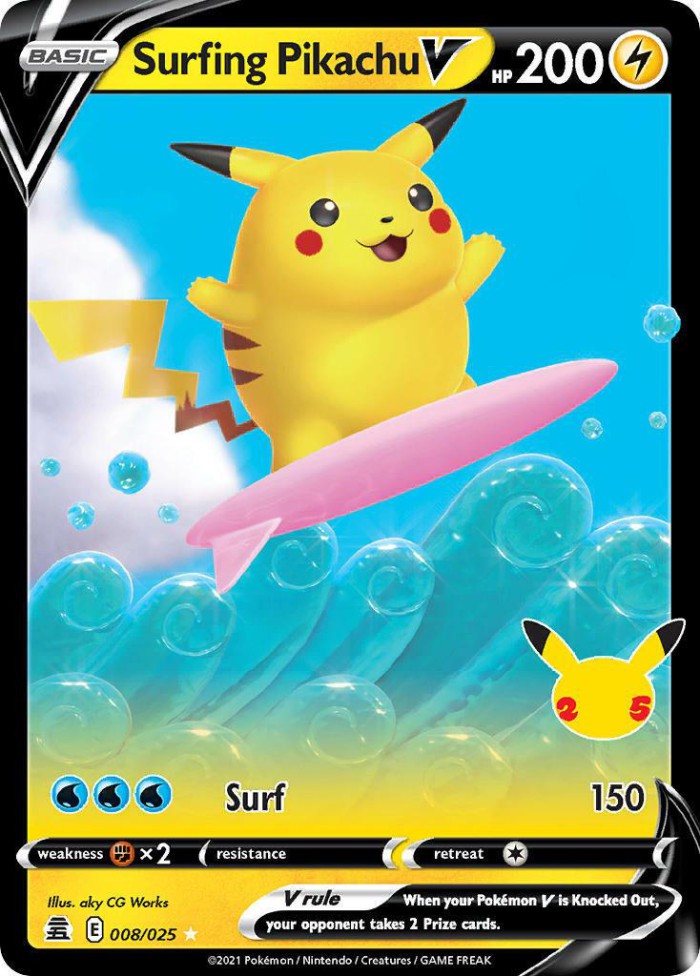 Carte Pokémon: Surfing Pikachu V [Pikachu Surfeur V]