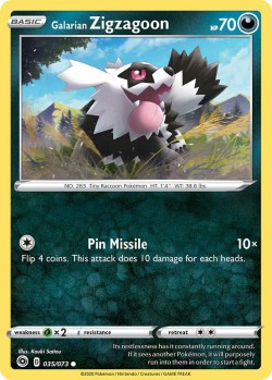 Carte Pokémon: Galarian Zigzagoon