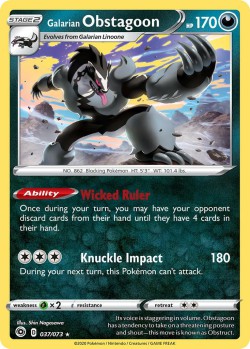 Carte Pokémon: Galarian Obstagoon