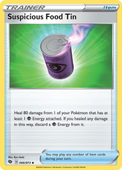 Carte Pokémon: Suspicious Food Tin