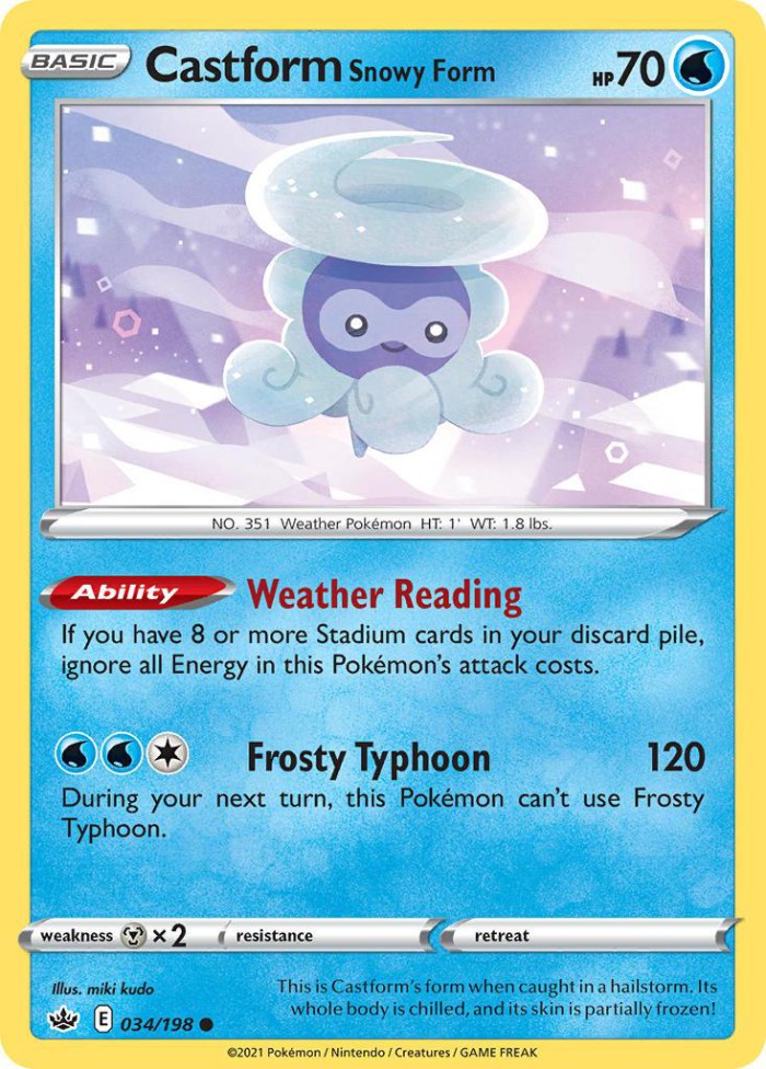 Carte Pokémon: Castform Snowy Form [Morphéo Forme Blizzard]