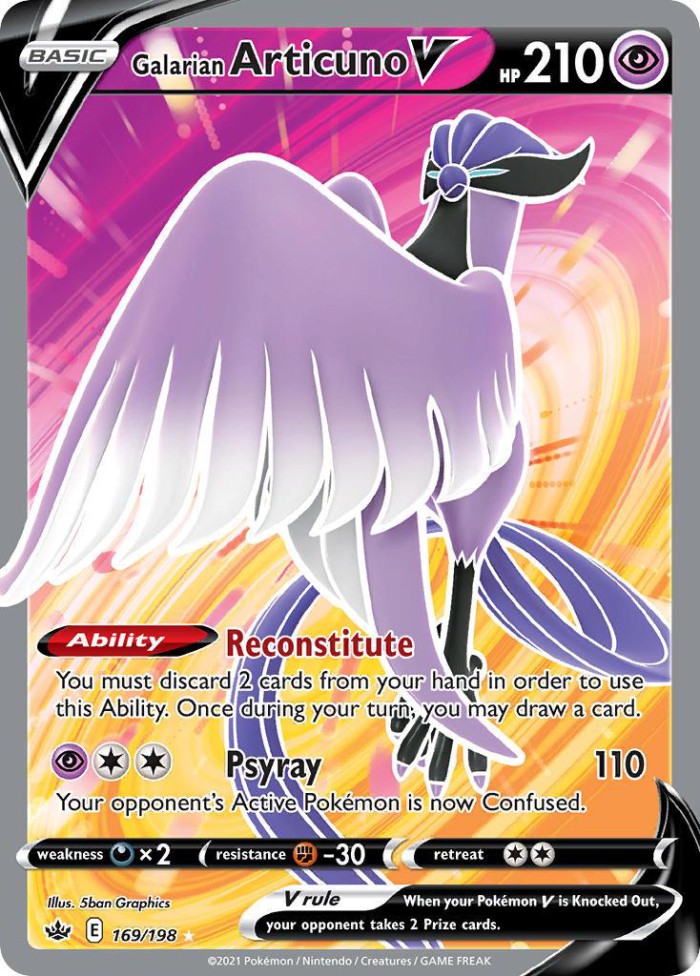 Carte Pokémon: Galarian Articuno V [Artikodin de Galar V]