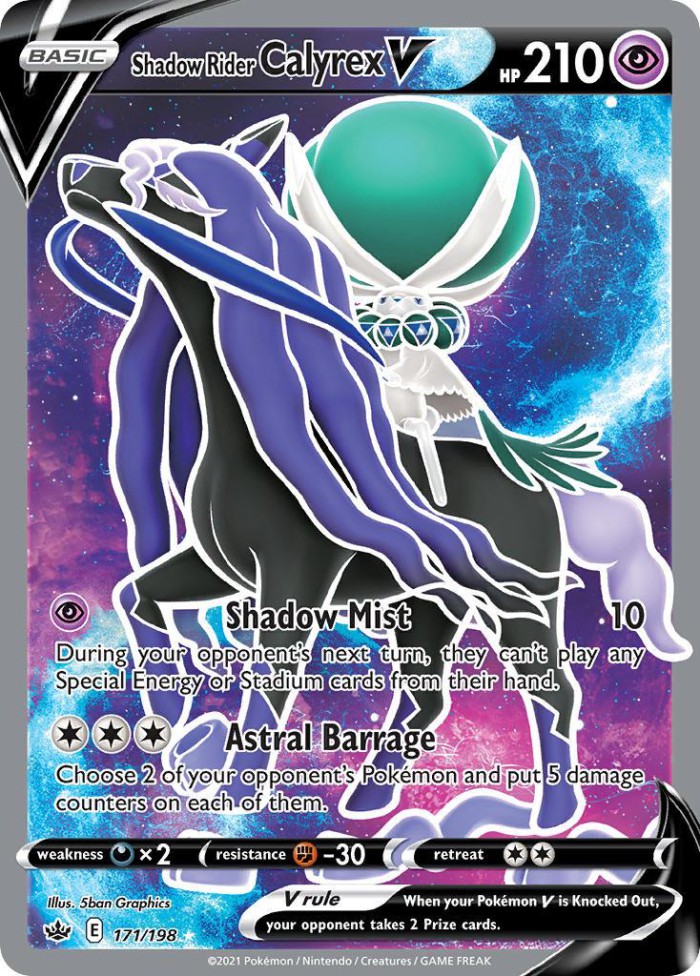 Carte Pokémon: Shadow Rider Calyrex V [Sylveroy Cavalier d'Effroi V]