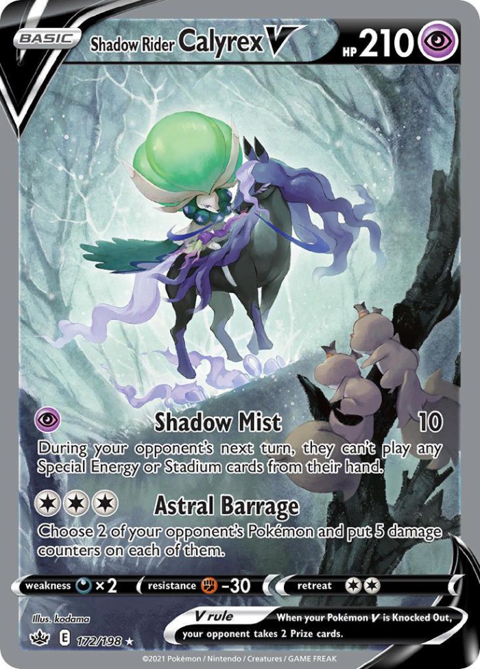 Carte Pokémon: Shadow Rider Calyrex V [Sylveroy Cavalier d'Effroi V]