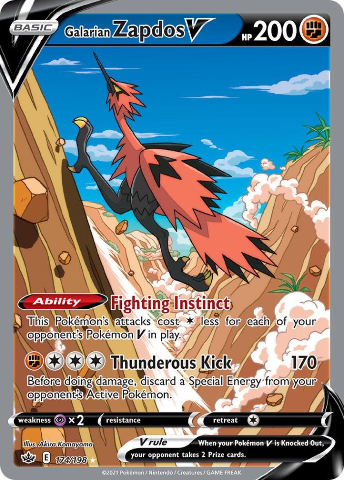 Carte Pokémon: Galarian Zapdos V [Électhor de Galar V]