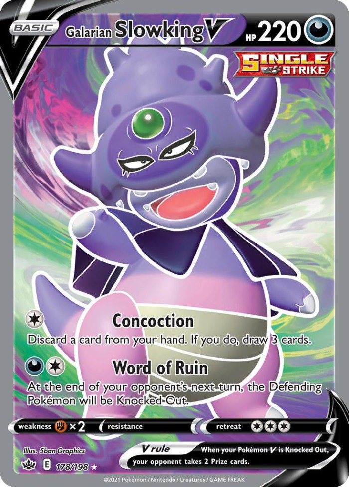 Carte Pokémon: Galarian Slowking V [Roigada de Galar V]