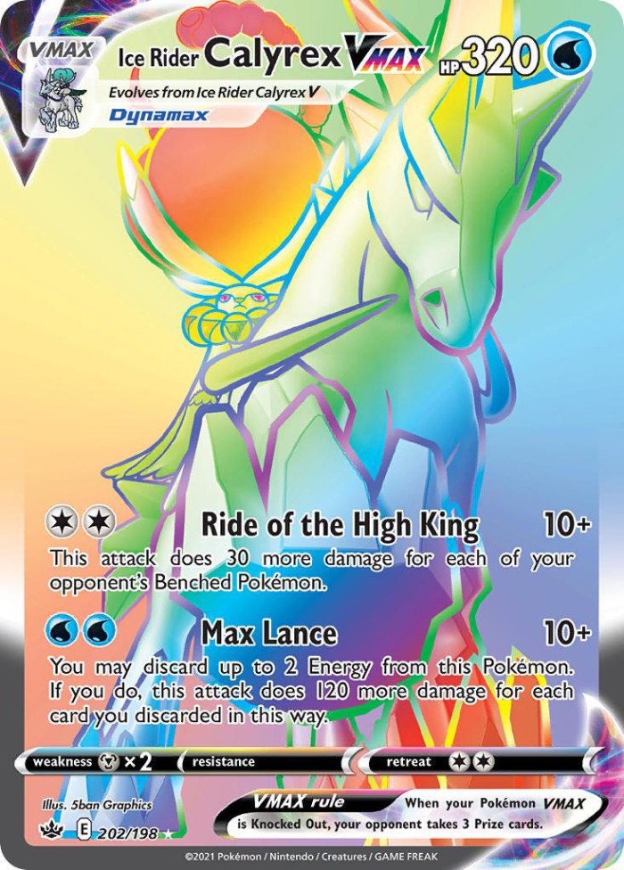 Carte Pokémon: Ice Rider Calyrex VMAX [Sylveroy Cavalier du Froid VMAX]