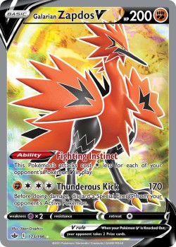 Carte Pokémon: Galarian Zapdos V