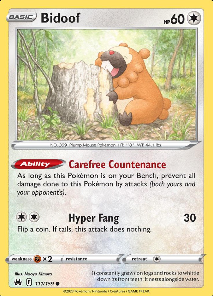 Carte Pokémon: Bidoof [Keunotor]