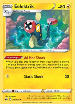 Carte Pokémon: Eelektrik