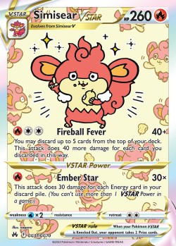 Carte Pokémon: Simisear VSTAR