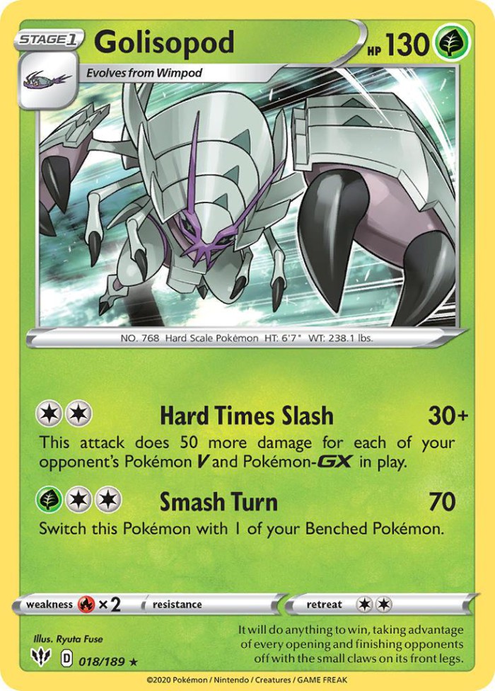 Carte Pokémon: Golisopod [Sarmuraï]