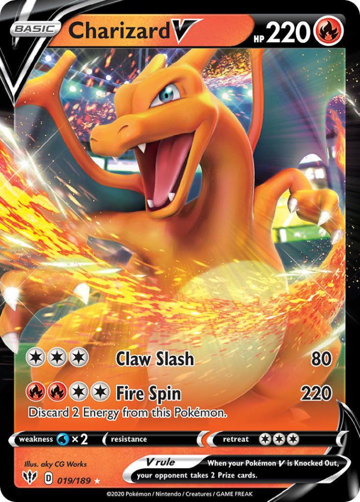 Carte Pokémon: Charizard V [Dracaufeu V]