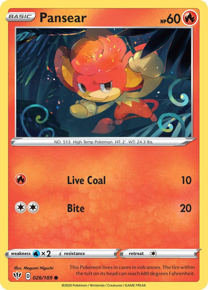 Carte Pokémon: Pansear [Flamajou]