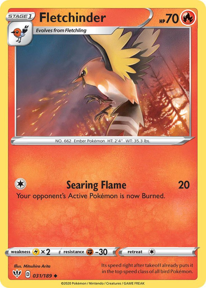 Carte Pokémon: Fletchinder [Braisillon]