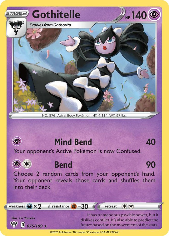 Carte Pokémon: Gothitelle [Sidérella]