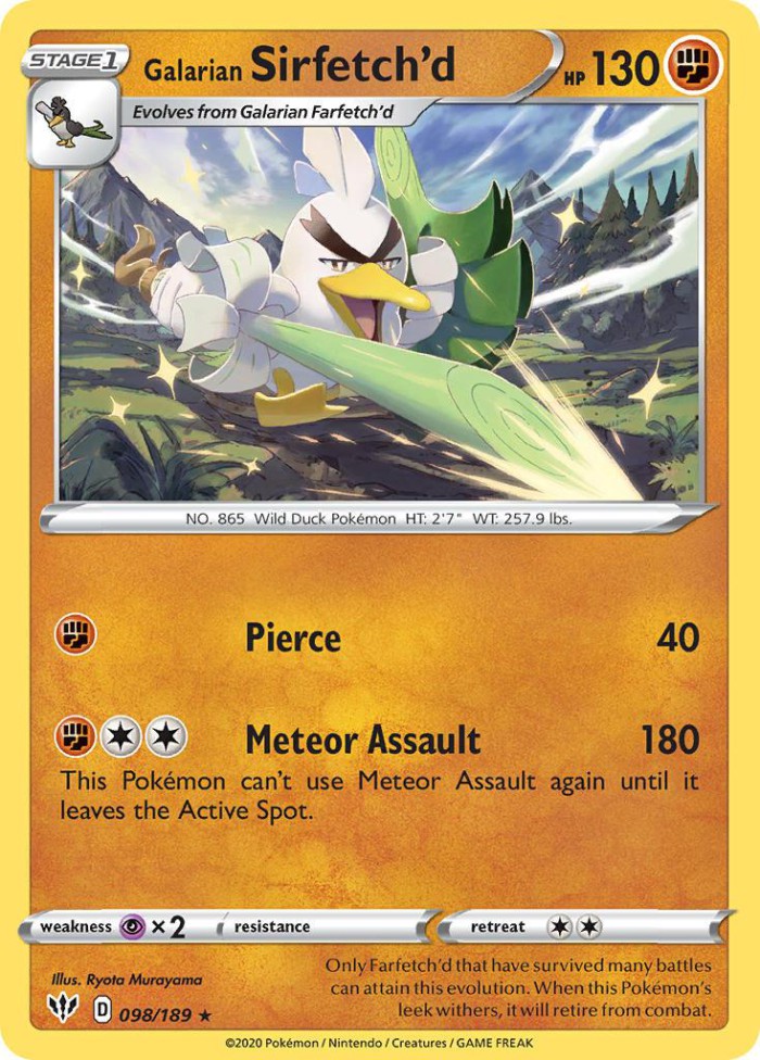 Carte Pokémon: Galarian Sirfetch'd [Palarticho de Galar]