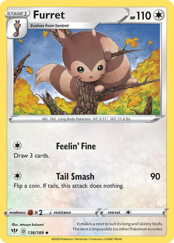 Carte Pokémon: Furret [Fouinar]