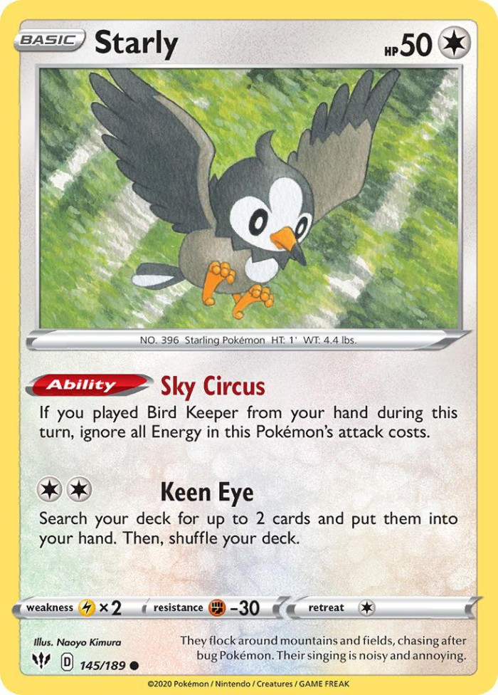 Carte Pokémon: Starly [Étourmi]