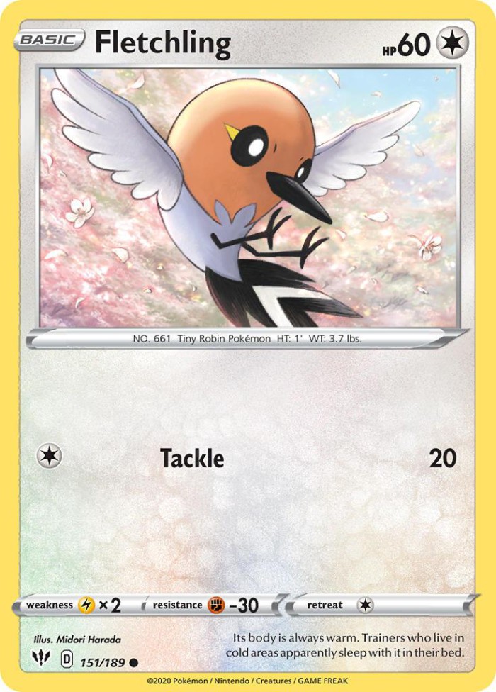 Carte Pokémon: Fletchling [Passerouge]