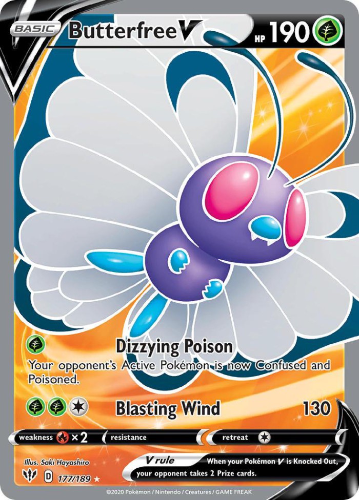 Carte Pokémon: Butterfree V [Papilusion V]