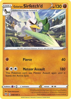 Carte Pokémon: Galarian Sirfetch'd