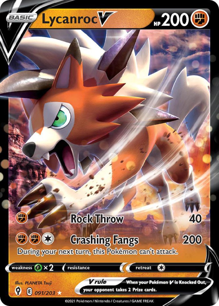 Carte Pokémon: Lycanroc V [Lougaroc V]