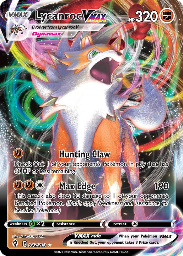 Carte Pokémon: Lycanroc VMAX [Lougaroc VMAX]