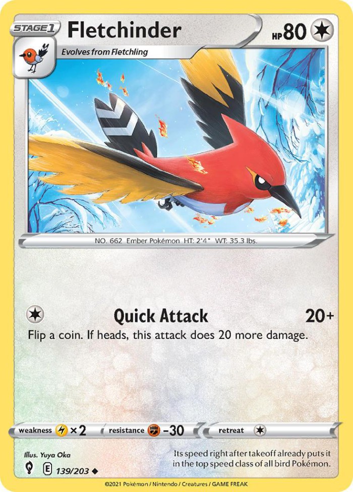 Carte Pokémon: Fletchinder [Braisillon]