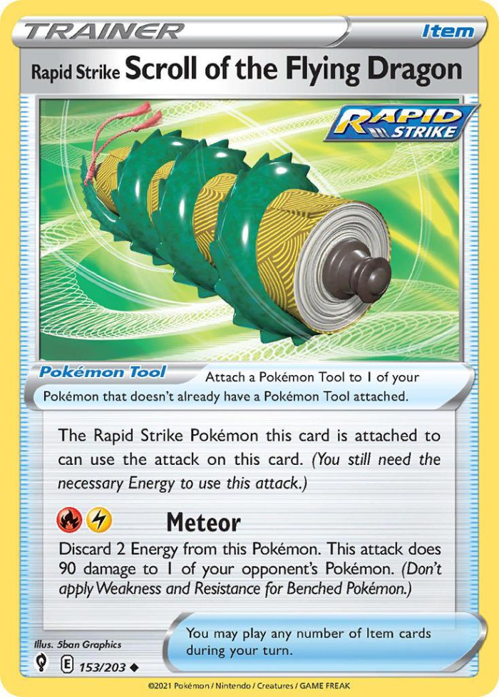 Carte Pokémon: Rapid Strike Scroll of the Flying Dragon [Rouleau du Dragon Volant Mille Poings]