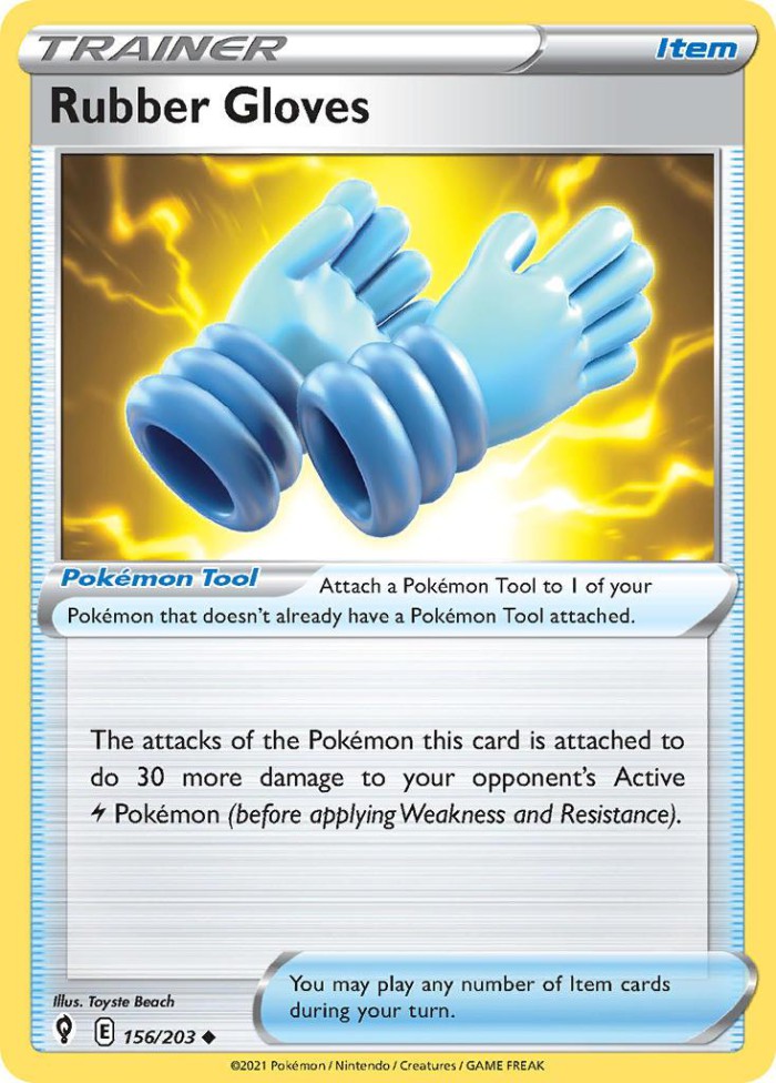 Carte Pokémon: Rubber Gloves [Gants de Caoutchouc]