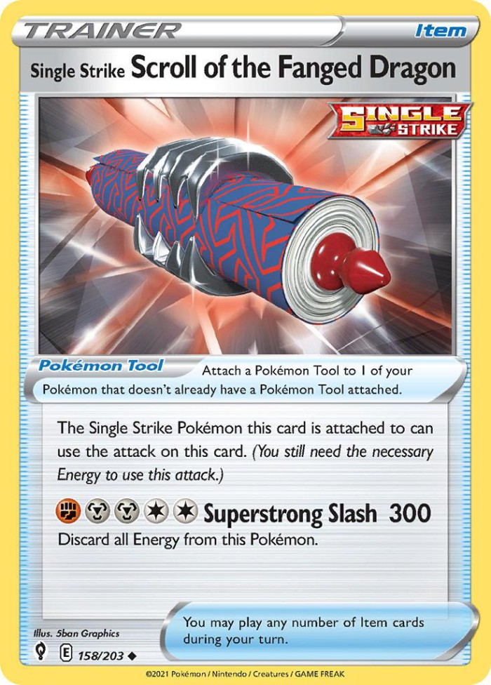 Carte Pokémon: Single Strike Scroll of the Fanged Dragon [Rouleau du Dragon à Crocs Poing Final]