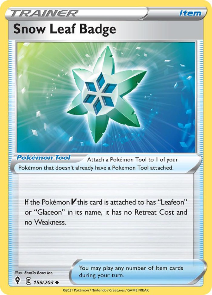 Carte Pokémon: Snow Leaf Badge [Badge Feuille Neige]