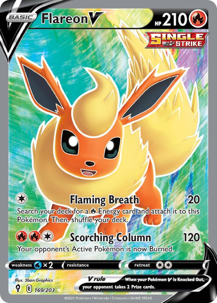 Carte Pokémon: Flareon V [Pyroli V]