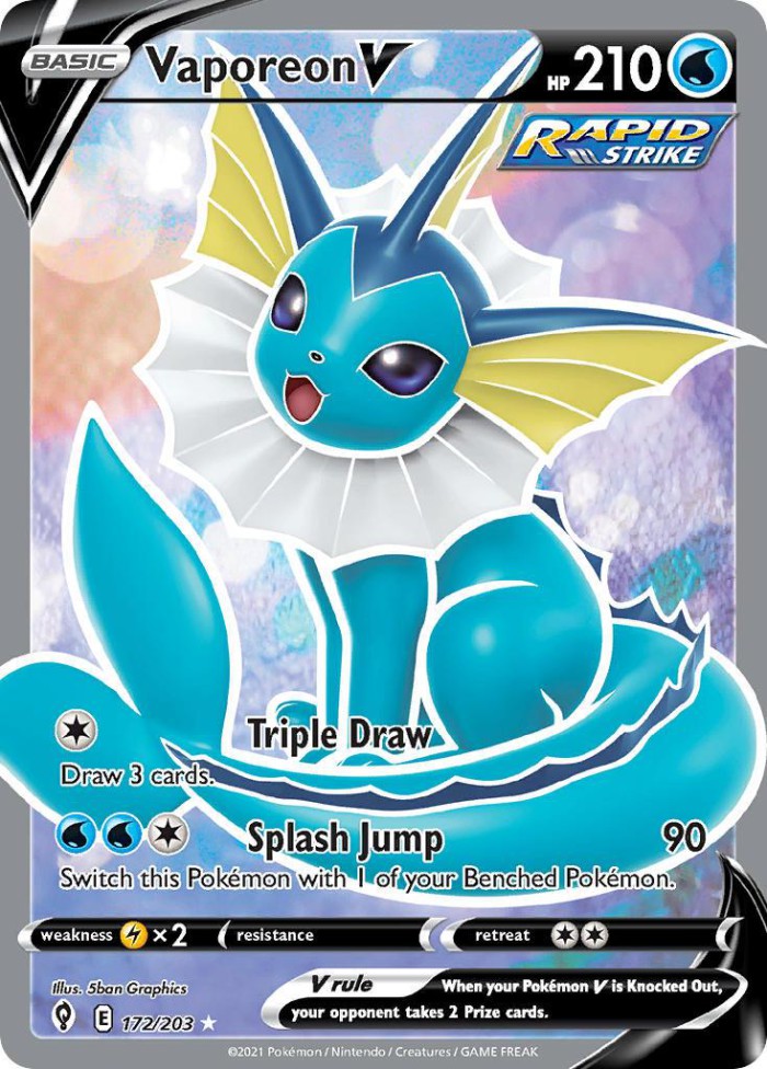 Carte Pokémon: Vaporeon V [Aquali V]