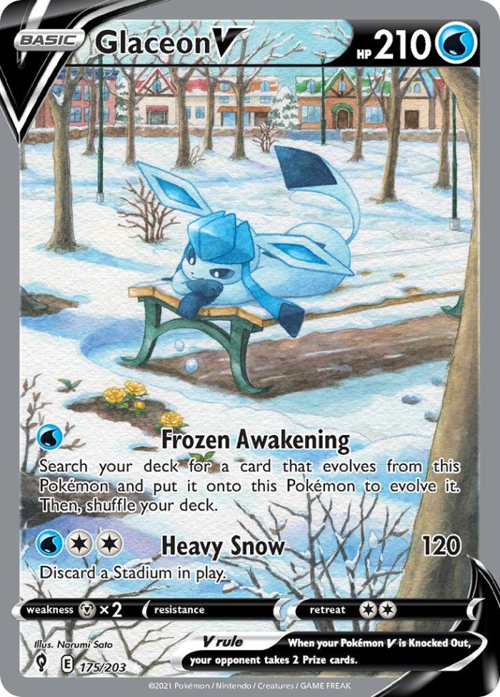 Carte Pokémon: Glaceon V [Givrali V]