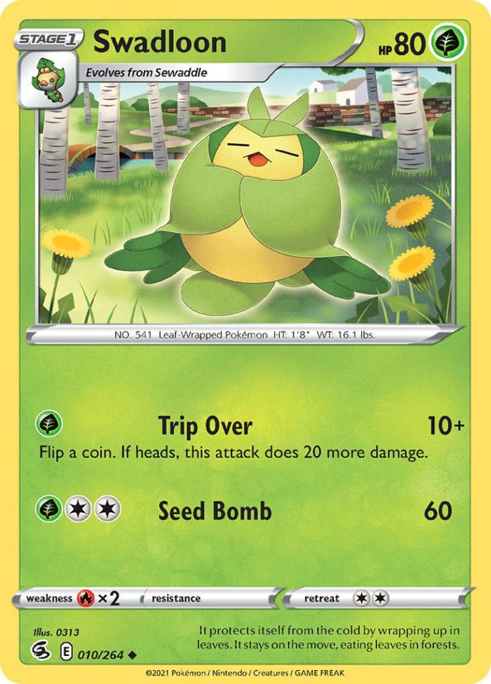 Carte Pokémon: Swadloon [Couverdure]