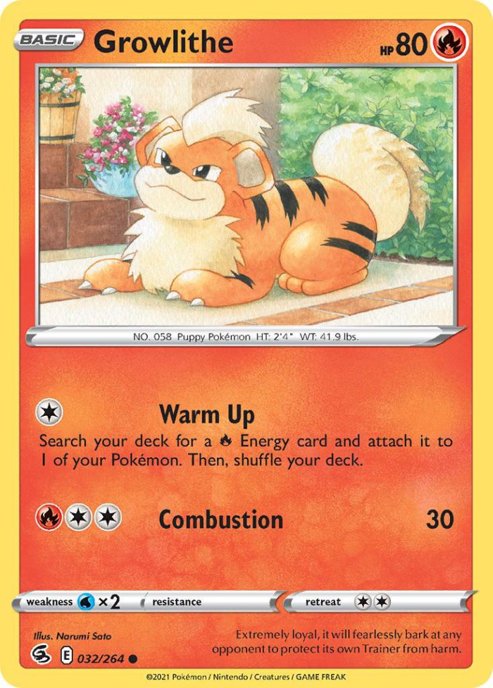 Carte Pokémon: Growlithe [Caninos]