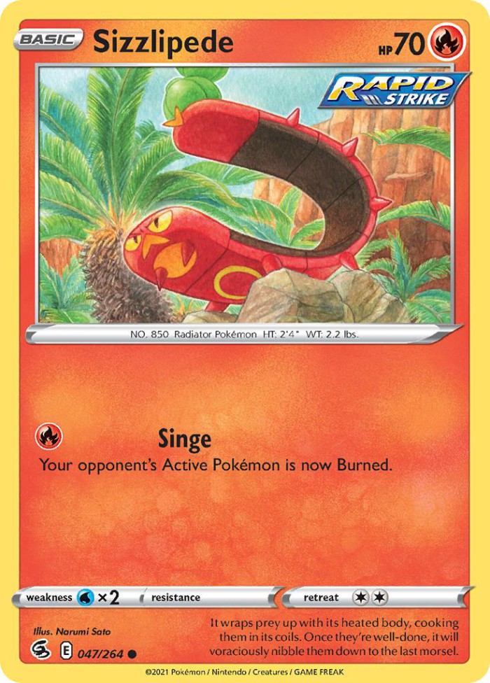 Carte Pokémon: Sizzlipede [Grillepattes]